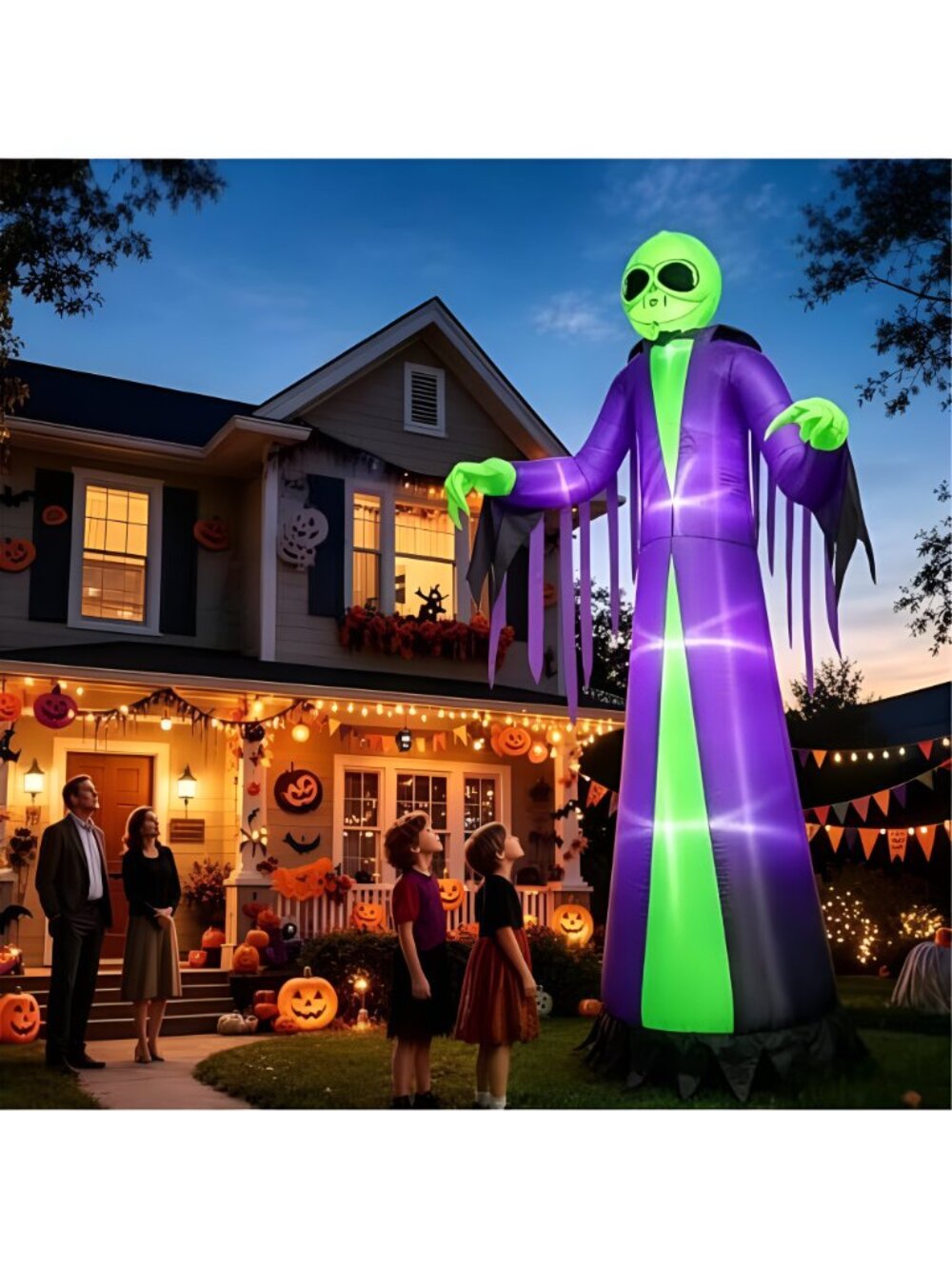 12 FT Halloween Inflatable Alien Reaper Ghost Outdoor Decoration - Picture 3 of 6